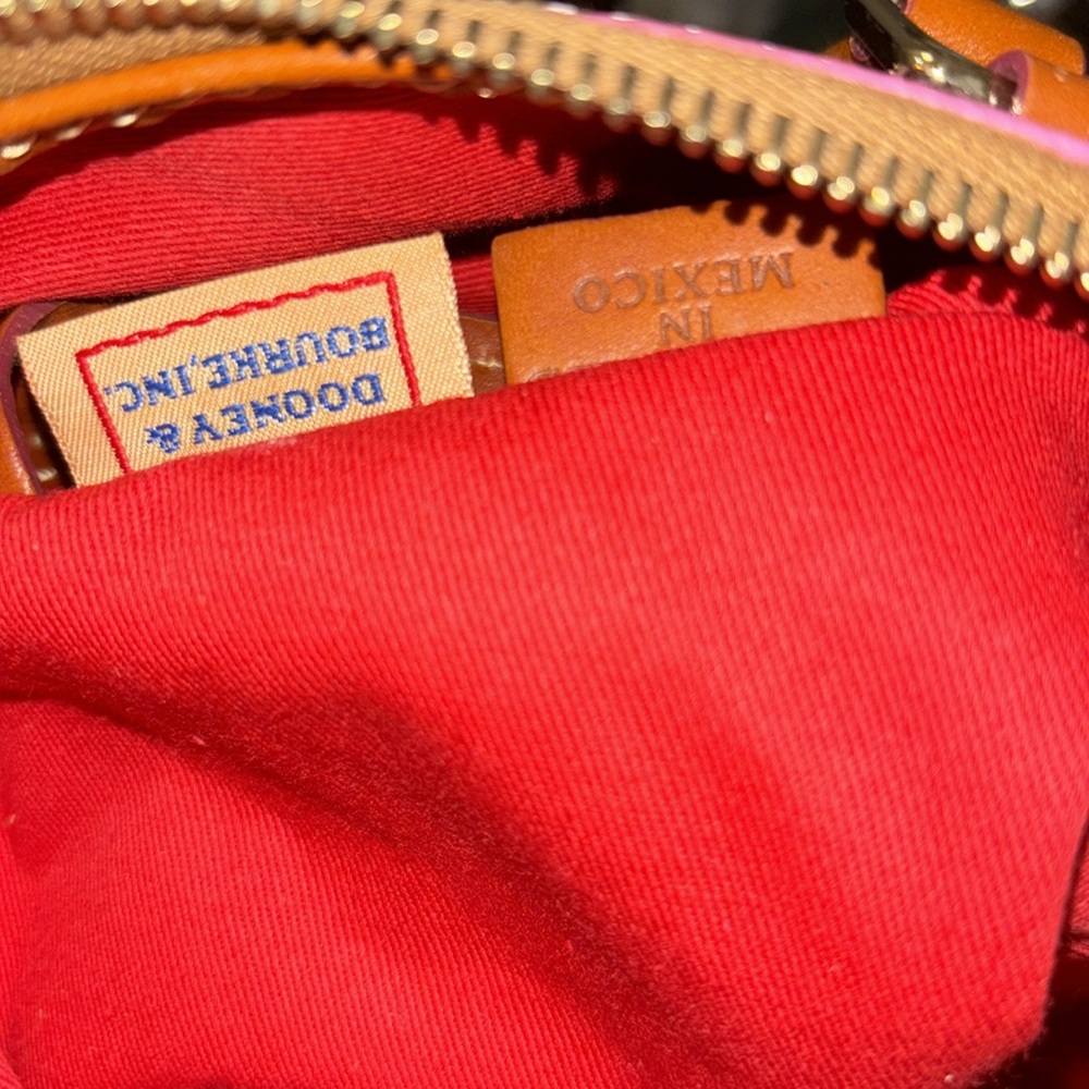 Dooney & Bourke Pink and Tan Satchel - Picture 15 of 16